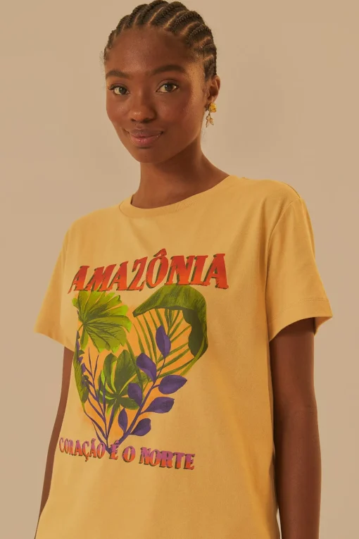  AMAZONIA CORACAO E O NORTE FIT T-SHIRT