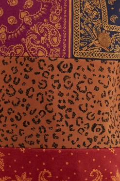 BANDANA DREAM MIXED LEOPARD TEXTURE SWEATSHIRT