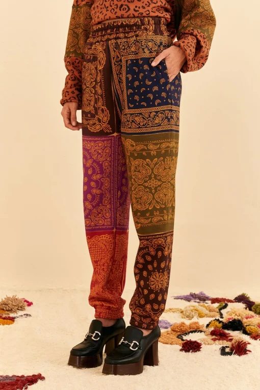  BLACK BANDANA DREAM SCARF SWEATPANTS