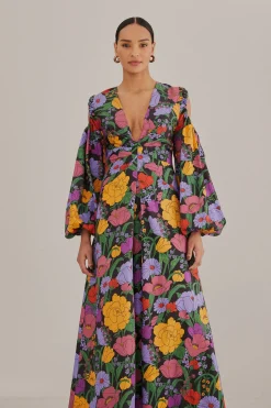  BLACK BUCOLIC GARDEN CUT OUT MAXI DRESS