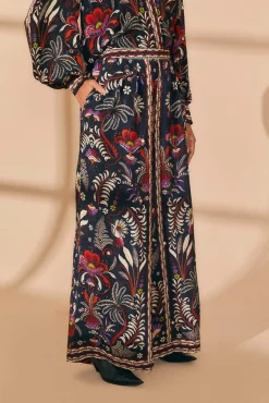 BLACK CLASSIC GARDEN MIRROR TRIM PANTS