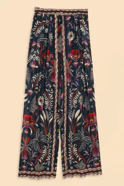 BLACK CLASSIC GARDEN MIRROR TRIM PANTS