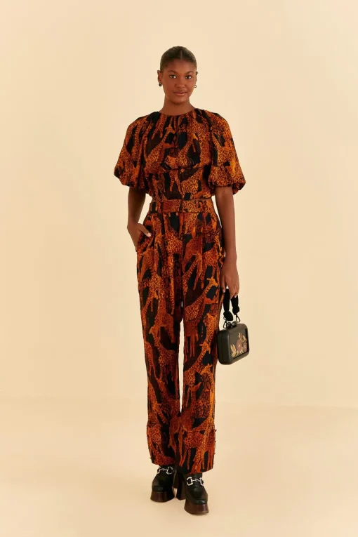  BLACK GIRAFFES PANTS
