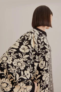  BLACK PINEAPPLE GARDEN MINI SWEATER DRESS