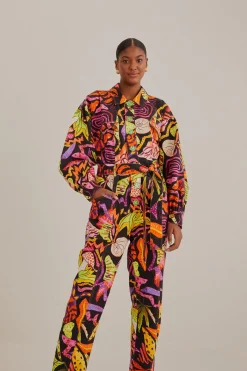  BLACK PSYCHEDELIC GARDEN JUMPSUIT