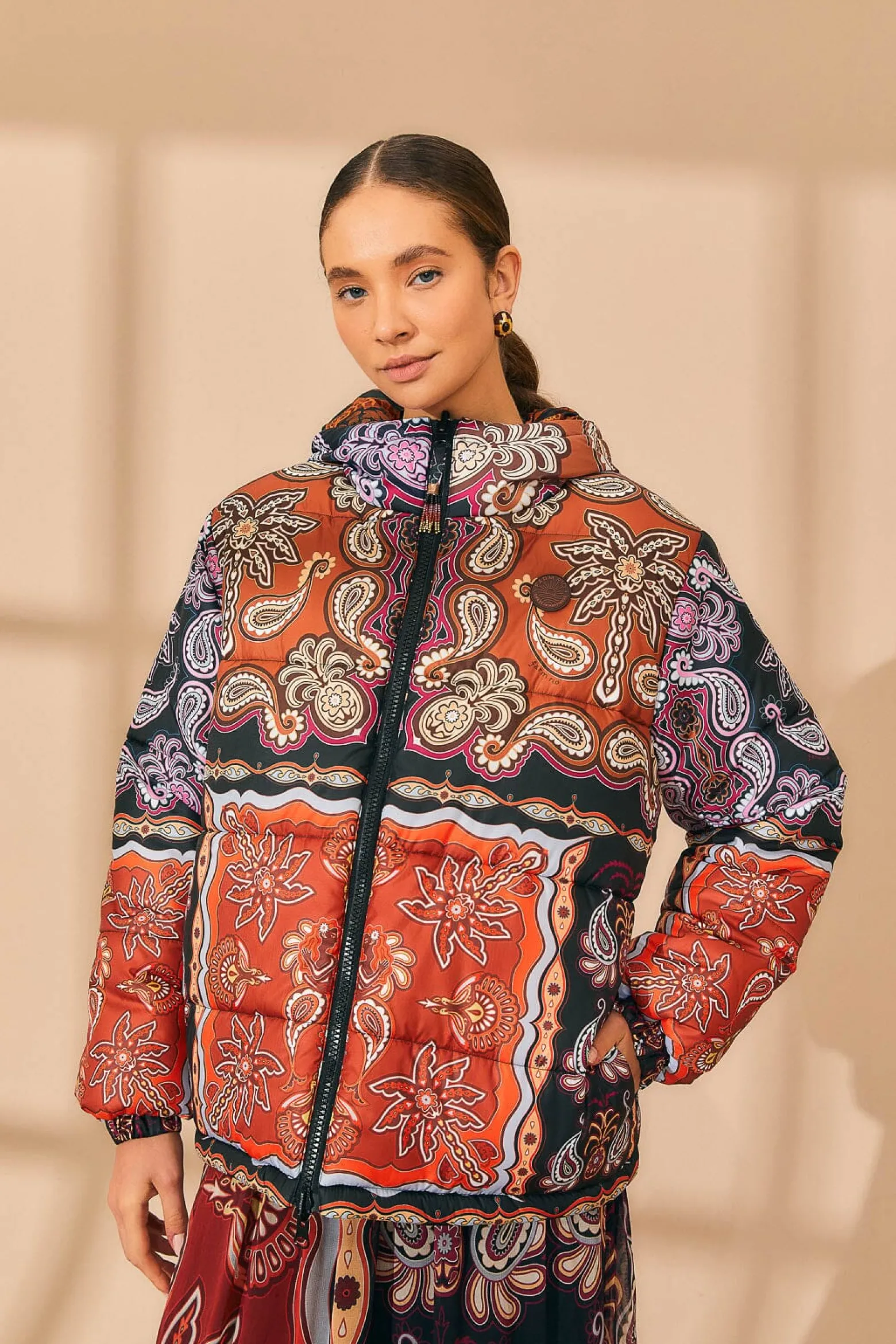 BLACK SWEET MERMAIDS REVERSIBLE PUFFER JACKET