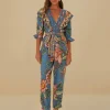  BLUE WONDERFUL BOUQUET LENZING™ ECOVERO™ EUROFLAX™ JUMPSUIT