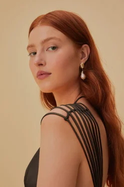  BROWN FRINGED SLEEVELESS MIDI DRESS