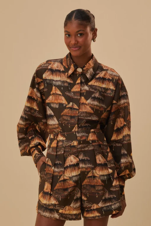  BROWN SHUHU SHORT