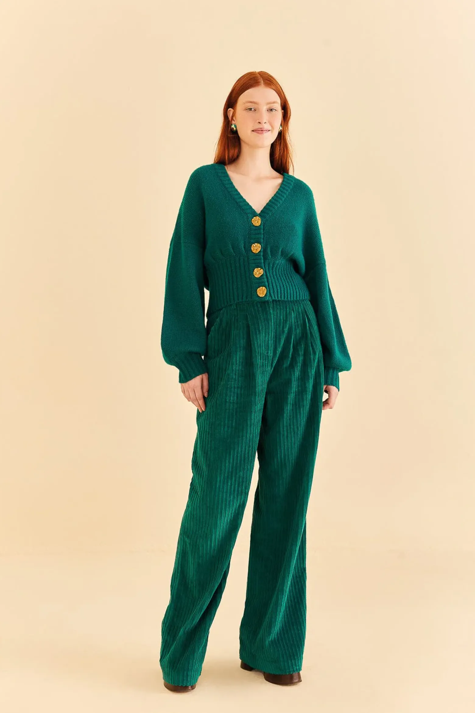 EMERALD CORDUROY PANTS
