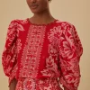  FLORA TAPESTRY RED BLOUSE