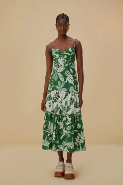  FOREST SOUL MIX MIDI DRESS