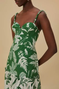  FOREST SOUL MIX MIDI DRESS