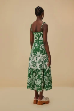  FOREST SOUL MIX MIDI DRESS