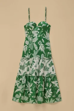  FOREST SOUL MIX MIDI DRESS