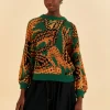  GREEN CROCO KNIT SWEATER