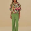  GREEN PLEAT PANTS