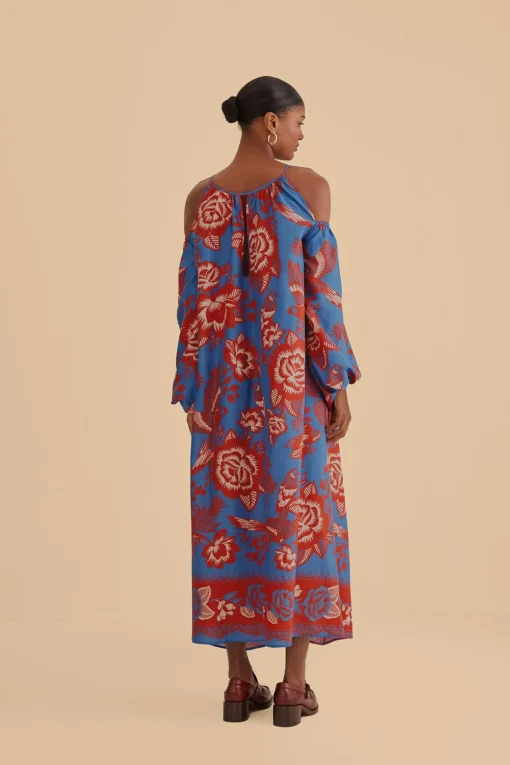  LIGHT BLUE LACE GARDEN MAXI DRESS