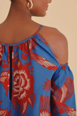  LIGHT BLUE LACE GARDEN MAXI DRESS