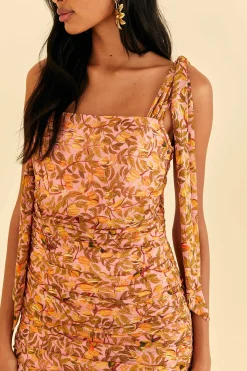  LIGHT PINK STAR FRUIT MIDI DRESS