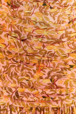  LIGHT PINK STAR FRUIT MIDI DRESS