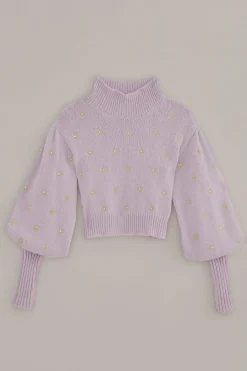 MIRROR EMBROIDERED KNIT SWEATER