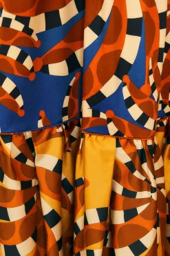  MIXED BANANADA LONG SLEEVE MAXI DRESS