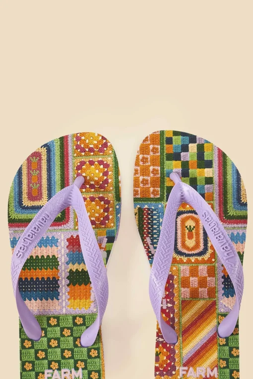  MIXED CROCHET HAVAIANAS SANDALS