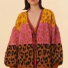  MIXED LEOPARDS KNIT CARDIGAN