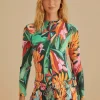  MULTICOLOR BANANA FOLIAGE ORGANIC COTTON BODYSUIT