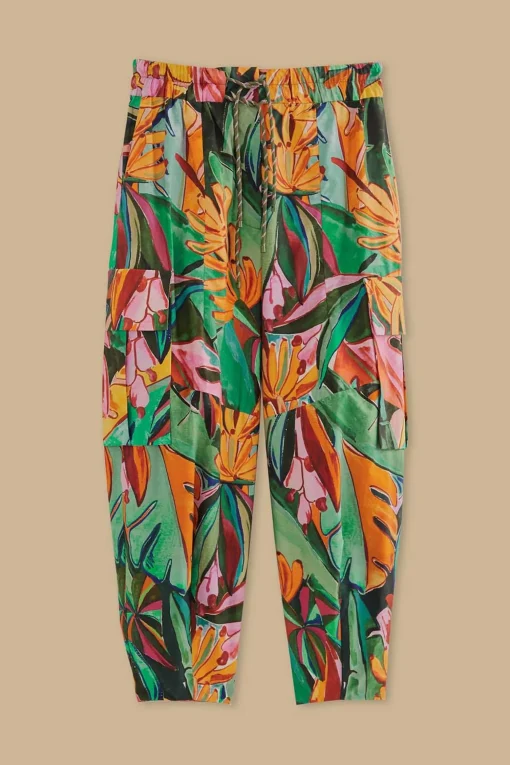  MULTICOLOR BANANA FOLIAGE PANTS