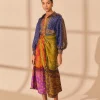  MULTICOLOR BANDANA DREAM MIDI SHIRTDRESS
