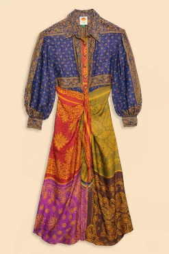  MULTICOLOR BANDANA DREAM MIDI SHIRTDRESS