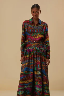  MULTICOLOR MIRAGE MIDI SKIRT