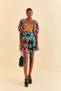 MULTICOLOR SWEET MERMAIDS SHORT SLEEVE MINI DRESS