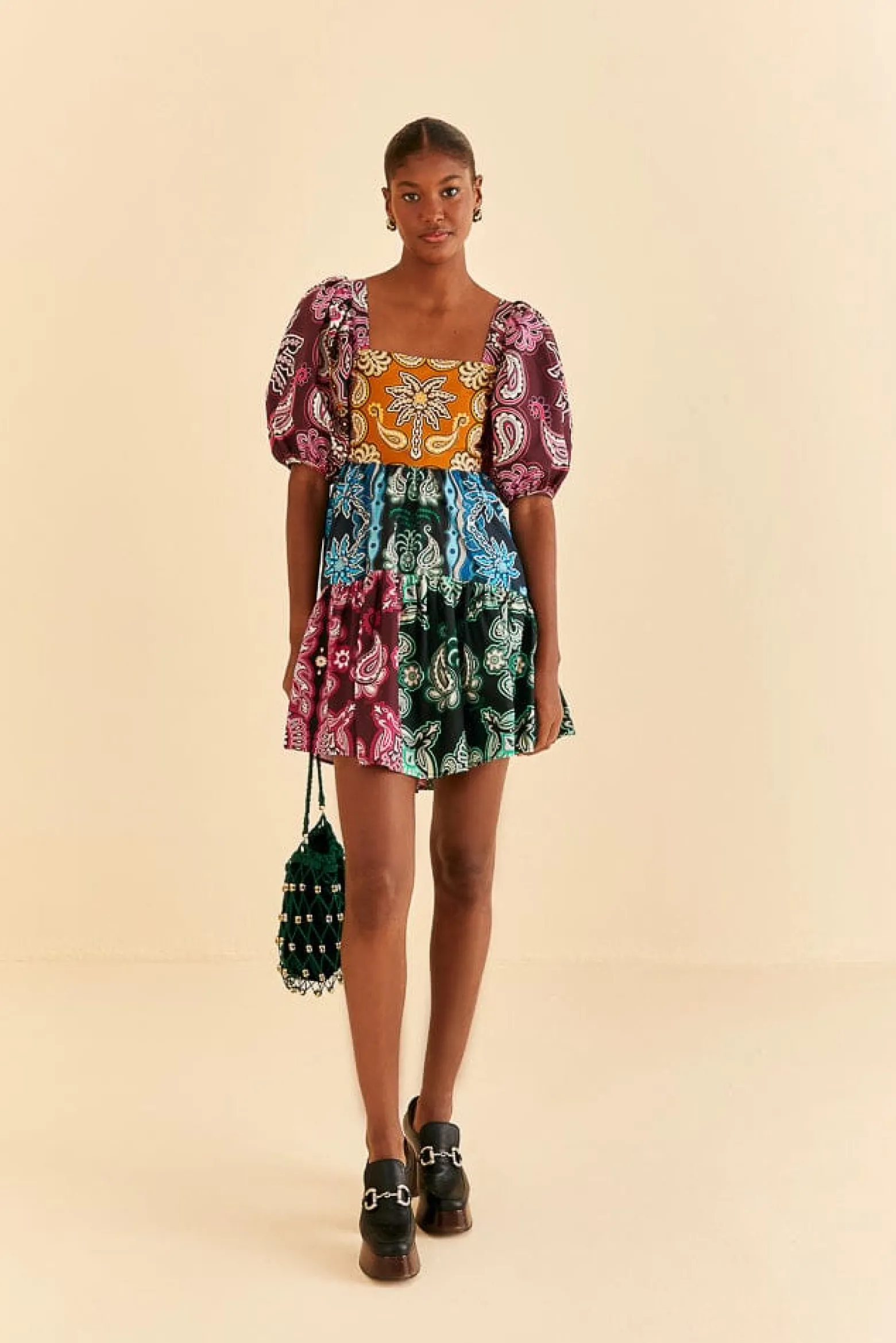 MULTICOLOR SWEET MERMAIDS SHORT SLEEVE MINI DRESS