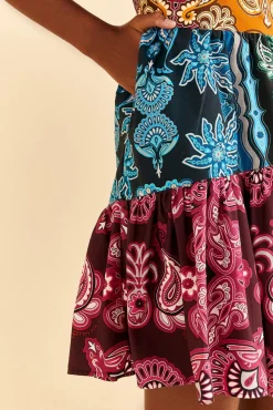 MULTICOLOR SWEET MERMAIDS SHORT SLEEVE MINI DRESS