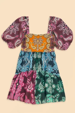 MULTICOLOR SWEET MERMAIDS SHORT SLEEVE MINI DRESS