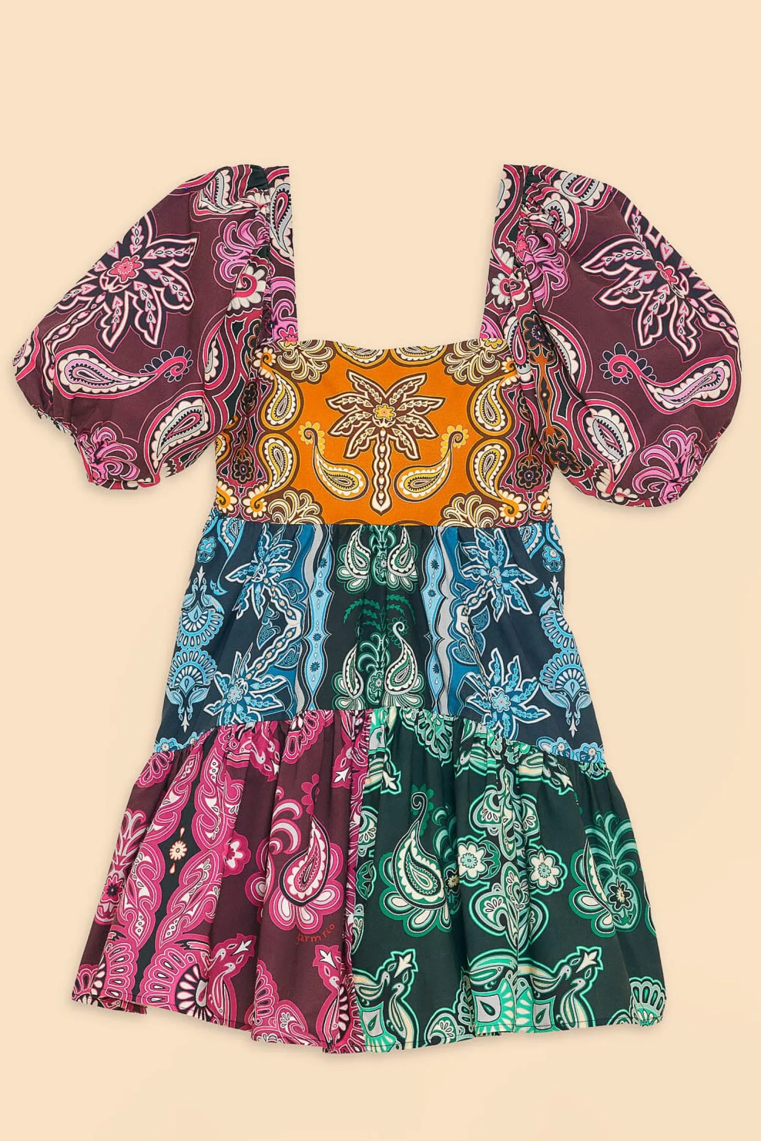 MULTICOLOR SWEET MERMAIDS SHORT SLEEVE MINI DRESS