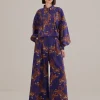  NAVY BLUE LEOPARDS TAILORED PANTS