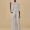  OFF-WHITE LINEN LOW WAIST PANTS