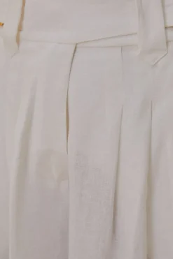  OFF-WHITE LINEN LOW WAIST PANTS