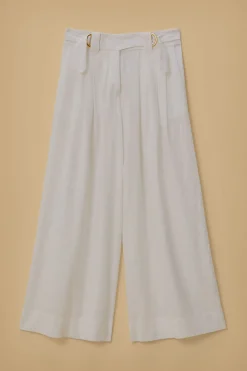  OFF-WHITE LINEN LOW WAIST PANTS