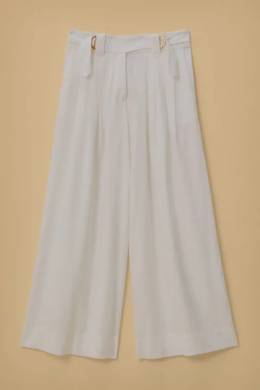  OFF-WHITE LINEN LOW WAIST PANTS