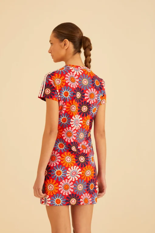  RED ADIDAS FARM DRESS