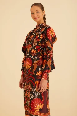 RED NATURE BEAUTY SCARF BACKLESS MIDI DRESS