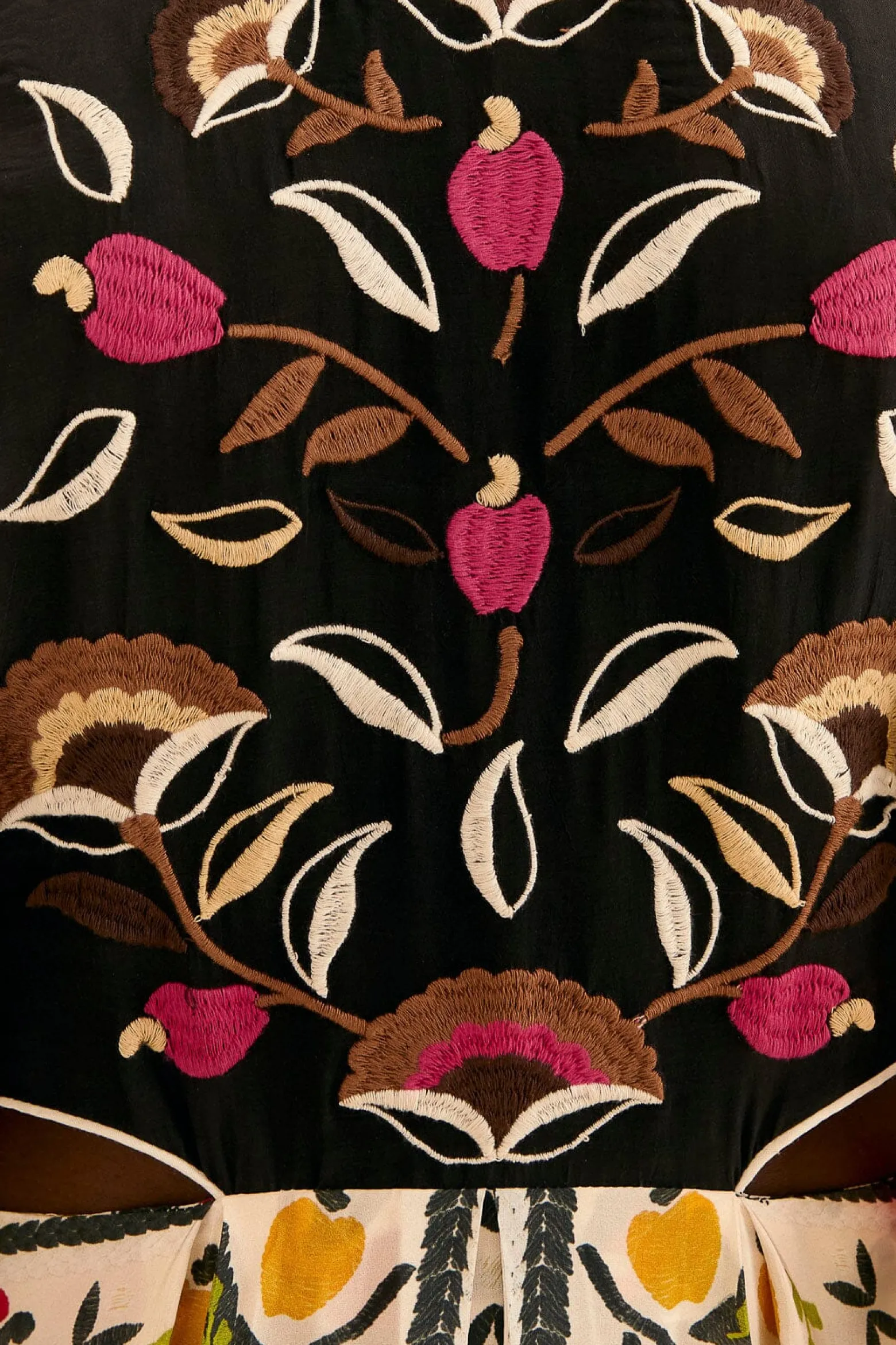 SAND PALMS PARADISE EMBROIDERED CUT OUT MIDI DRESS