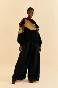  SHOULDER CUT OUTS KNIT SWEATER