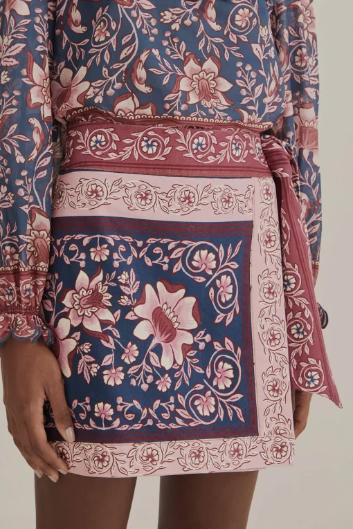  TEAL AINIKA CHARM OVERLAPPED SKIRT
