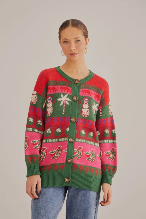  TROPICAL CHRISTMAS AINIKA CARDIGAN